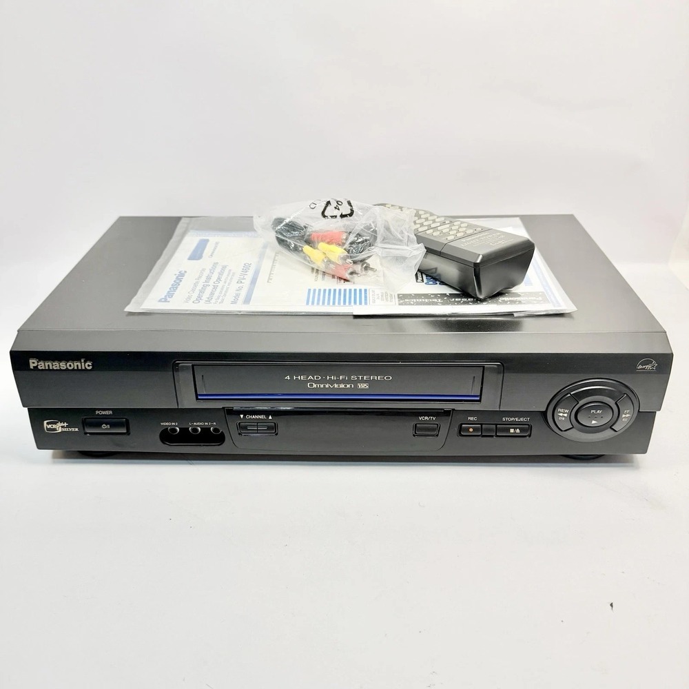 Panasonic PV-V4602 4-Head Hi-Fi VCR OmniVision Tested w/ OEM Remote